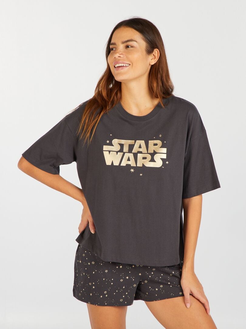 Pyjama court 'Star Wars' - 2 pièces Gris - Kiabi