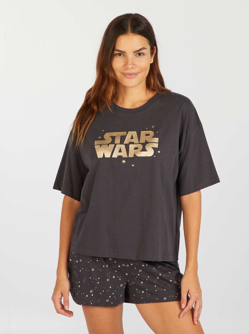 Pyjama court 'Star Wars' - 2 pièces Gris - Kiabi