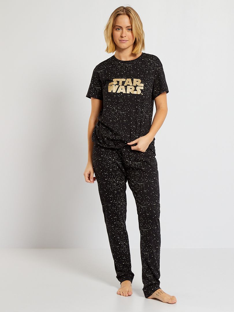 Pyjama court 'Star Wars' - 2 pièces noir - Kiabi