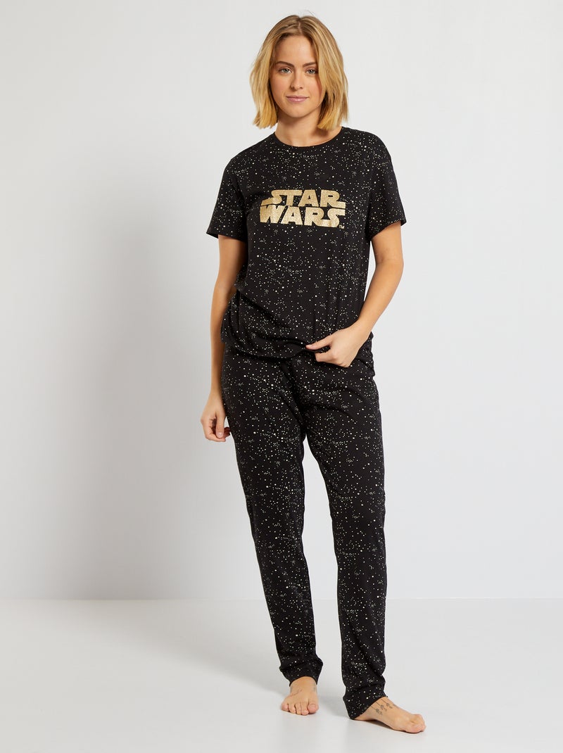 Pyjama court 'Star Wars' - 2 pièces noir - Kiabi