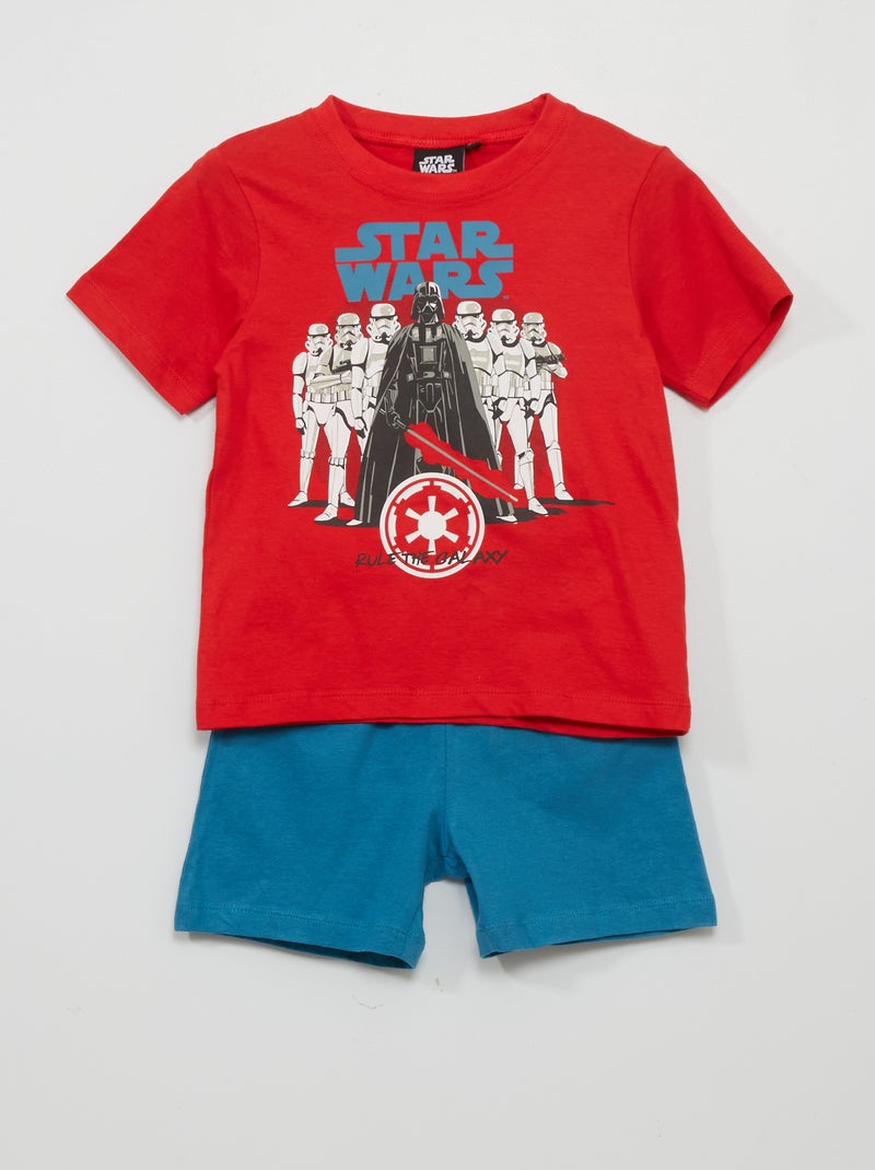 Pyjama court 'Star Wars"' - 2 pièces Rouge - Kiabi