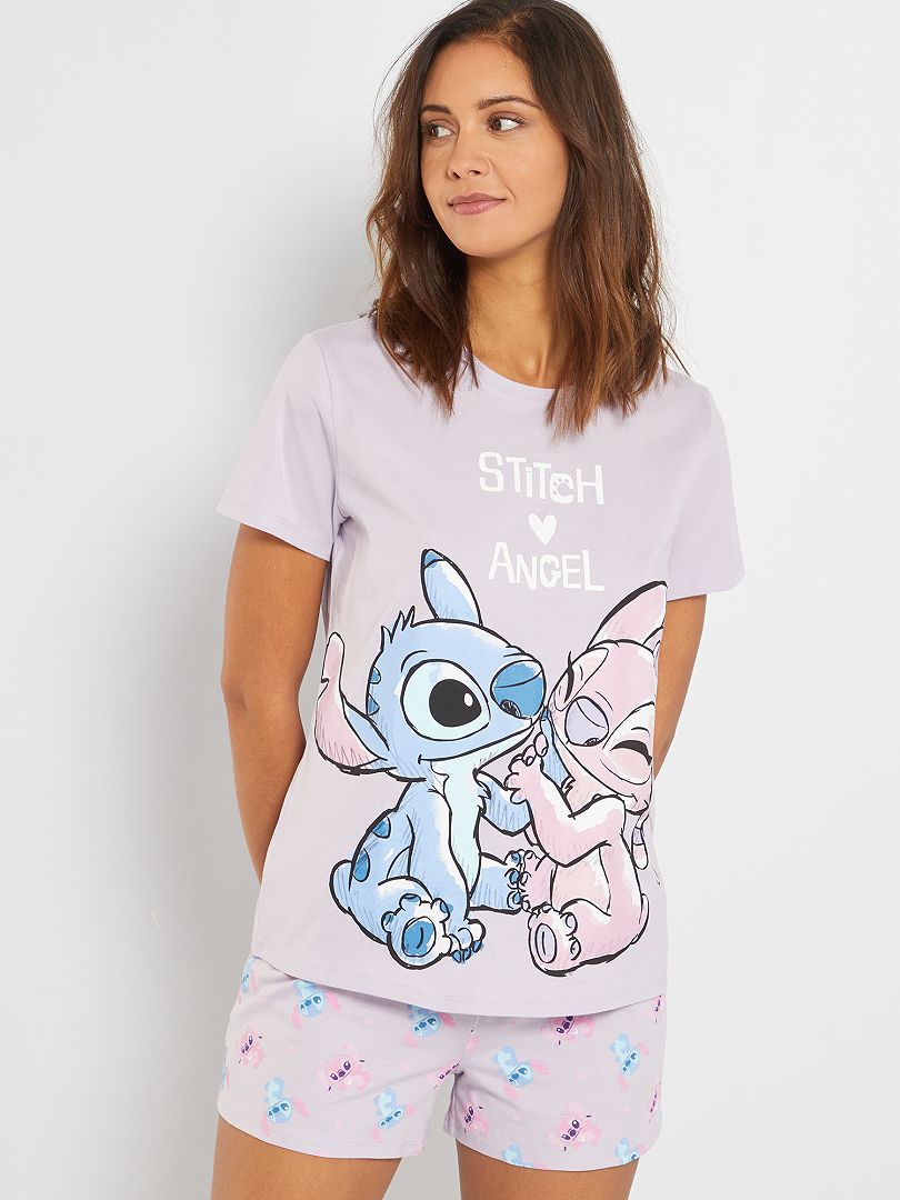 Pyjamas enfant Stitch violet