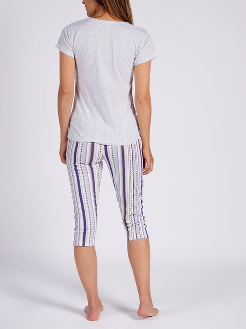 Pyjama court SUMMER LADY gris chiné - MELISSA BROWN - Kiabi Pyjama court SUMMER LADY gris chiné - MELISSA BROWN - Kiabi