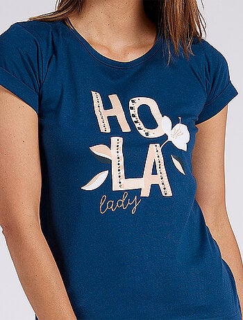 Pyjama court SUMMER LADY marine - MELISSA BROWN