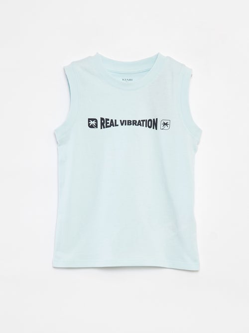 Pyjama court t-shirt sans manches + short - 2 pièces - Kiabi