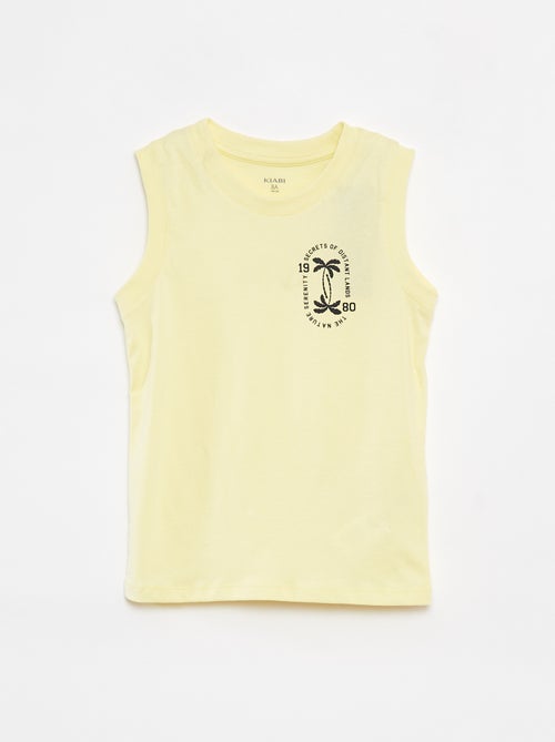 Pyjama court t-shirt sans manches + short - 2 pièces - Kiabi