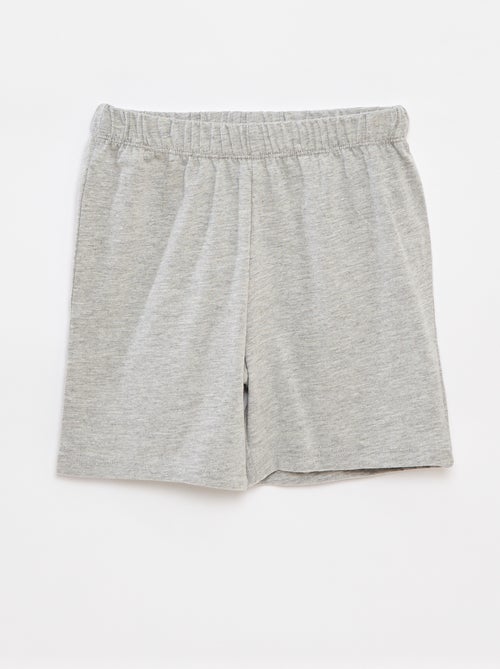 Pyjama court t-shirt sans manches + short - 2 pièces - Kiabi