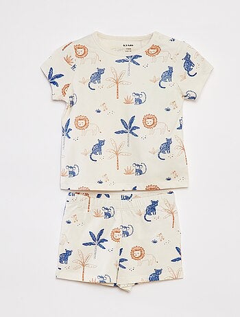 Pyjama court t-shirt + short - 2 pièces