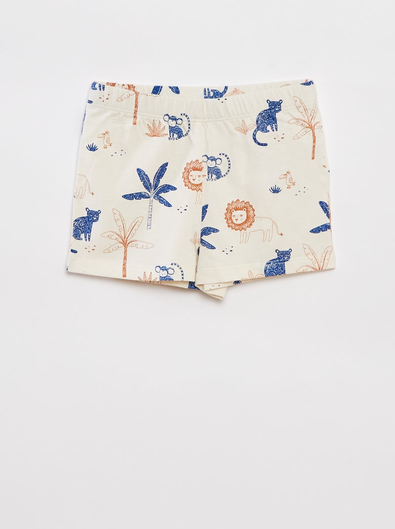 Pyjama court t-shirt + short - 2 pièces BEIGE - Kiabi