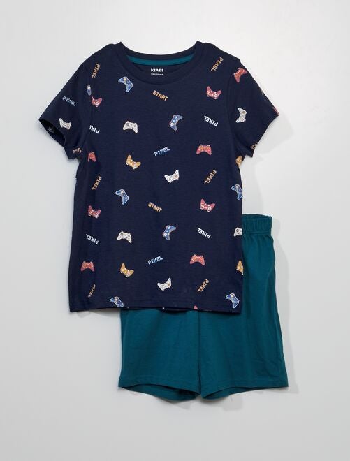 Pyjama court  t-shirt + short - 2 pièces - Kiabi