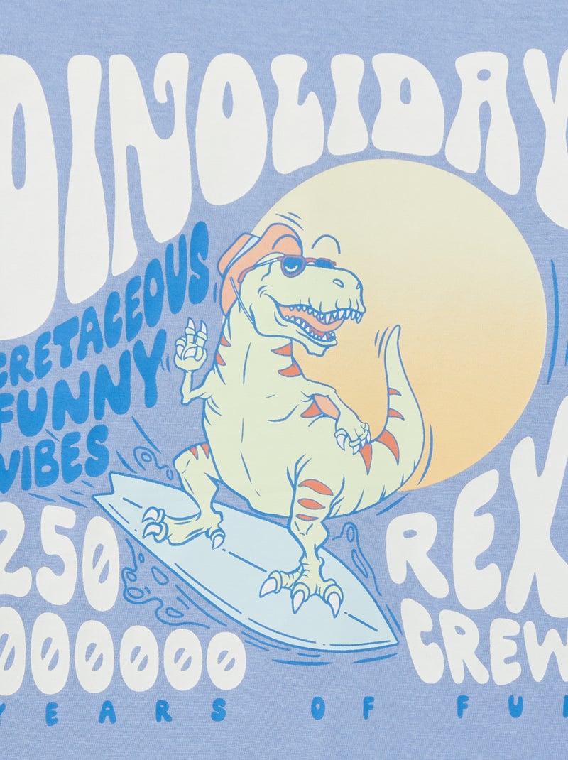 Pyjama court  t-shirt + short - 2 pièces Bleu - Kiabi