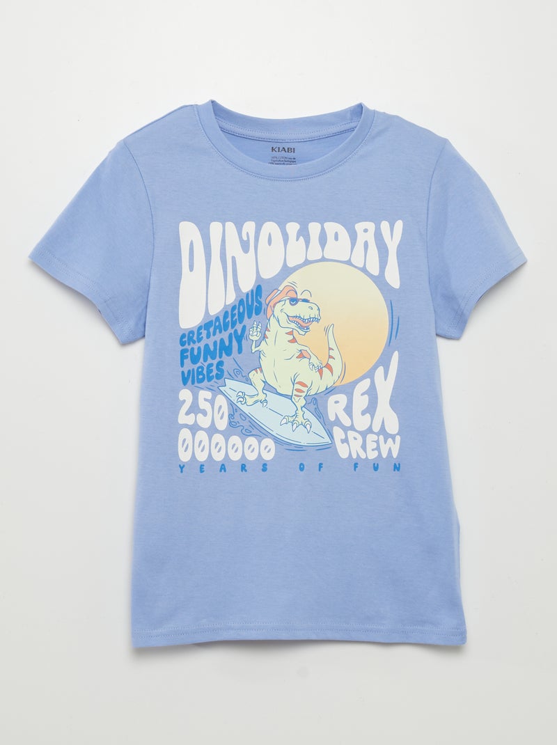 Pyjama court  t-shirt + short - 2 pièces Bleu - Kiabi