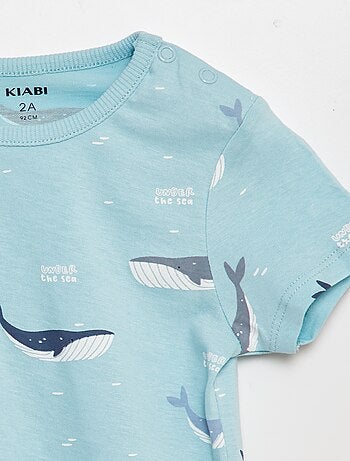 Pyjama court t-shirt + short - 2 pièces