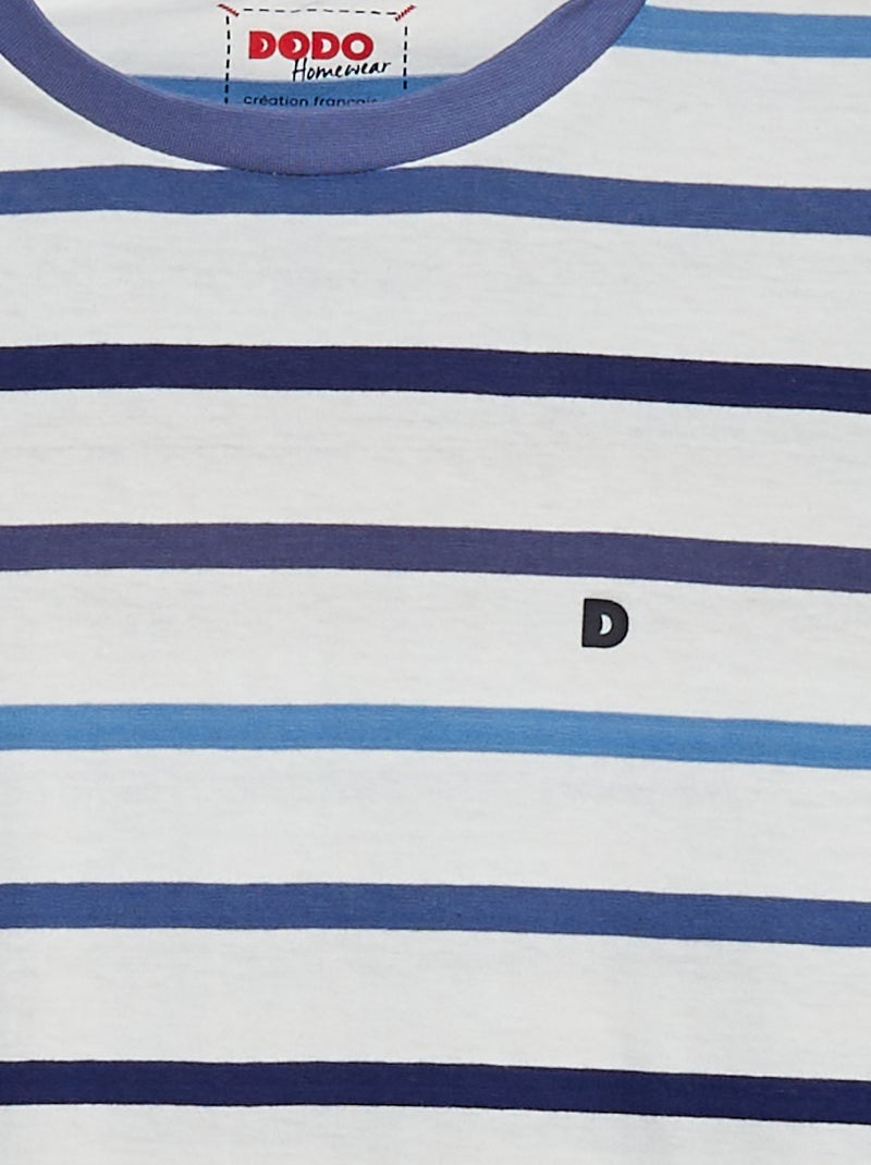 Pyjama court t-shirt + short - 2 pièces BLEU - Kiabi