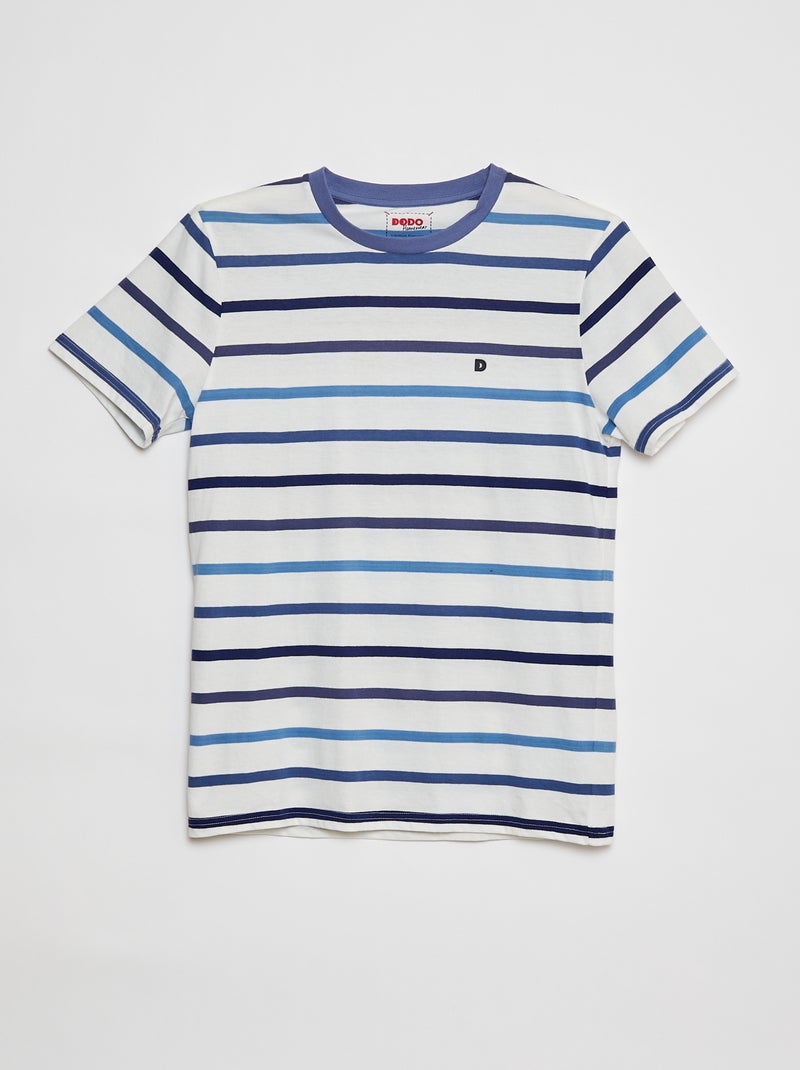Pyjama court t-shirt + short - 2 pièces BLEU - Kiabi