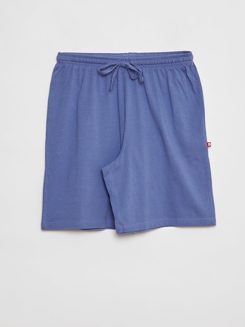 Pyjama court t-shirt + short - 2 pièces BLEU - Kiabi