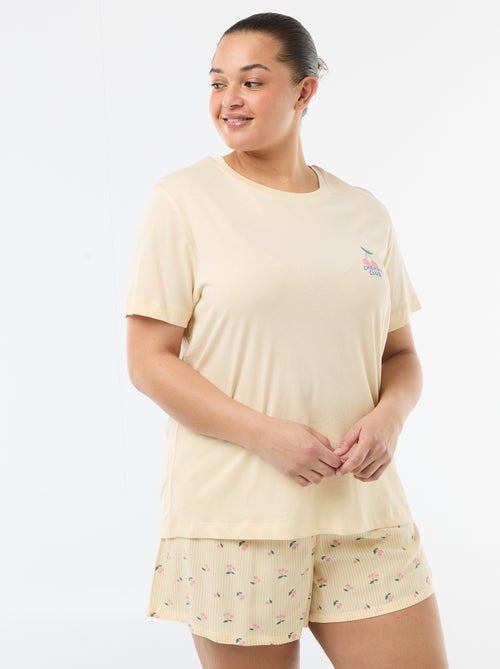 Pyjama court t-shirt + short - 2 pièces - Kiabi