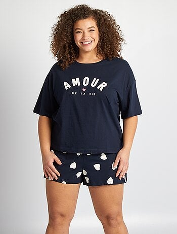 Pyjama court t-shirt + short - 2 pièces