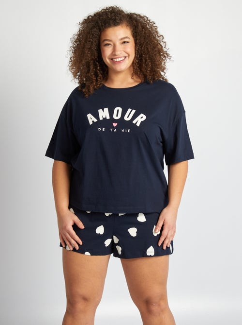 Pyjama court t-shirt + short - 2 pièces - Kiabi