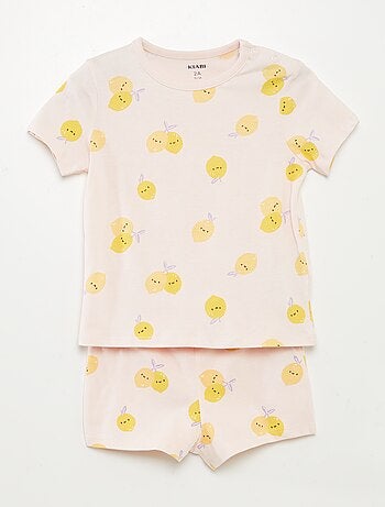 Pyjama court t-shirt + short - 2 pièces