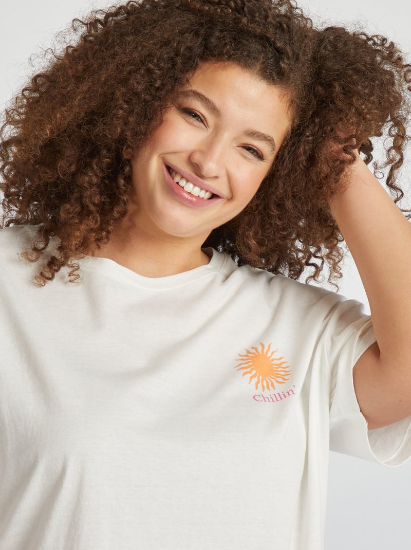 Pyjama court t-shirt + short - 2 pièces Rose - Kiabi