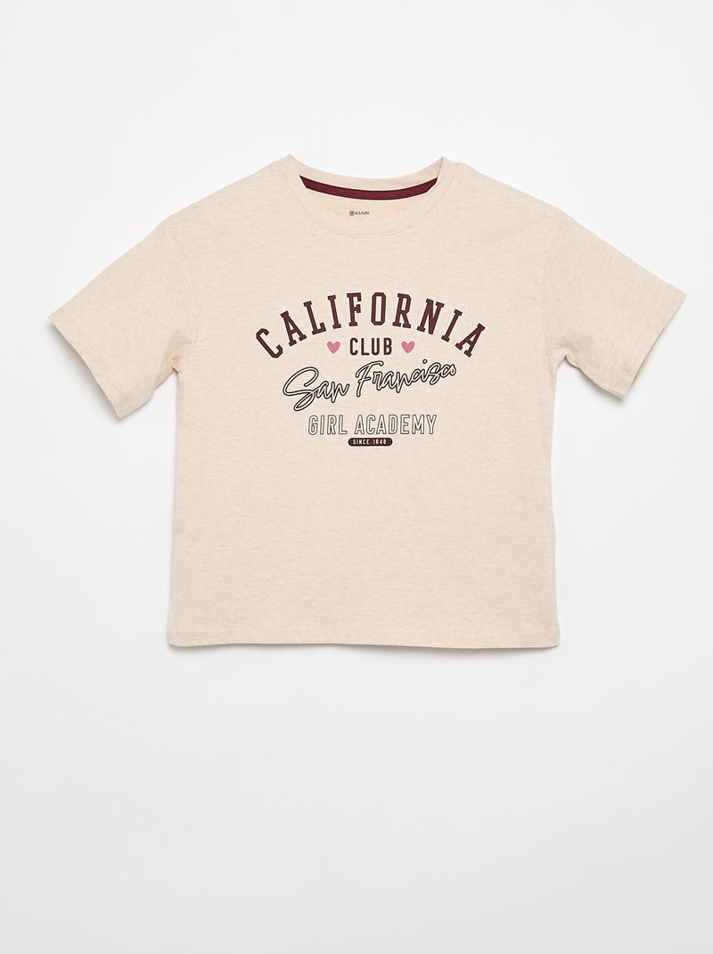 Pyjama court t-shirt + short - 2 pièces Rouge - Kiabi