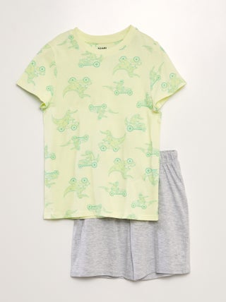 Pyjama court  t-shirt + short - 2 pièces