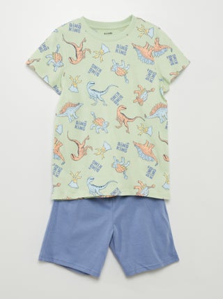 Pyjama court  t-shirt + short - 2 pièces