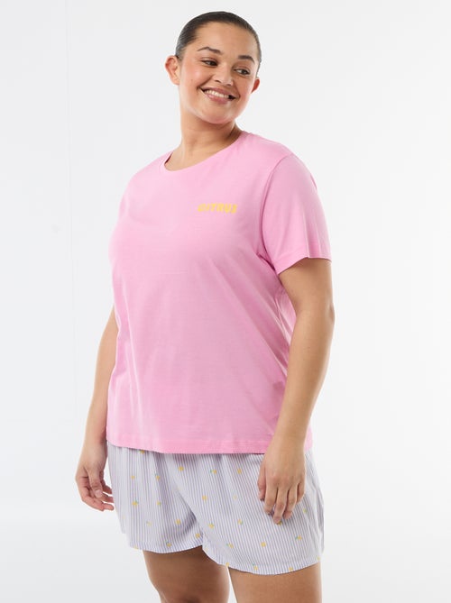 Pyjama court t-shirt + short - 2 pièces - Kiabi