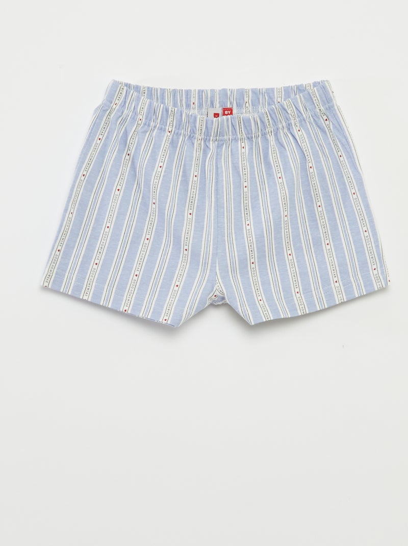 Pyjama court t-shirt + short 'Fête des mères' - 2 pièces BLEU - Kiabi