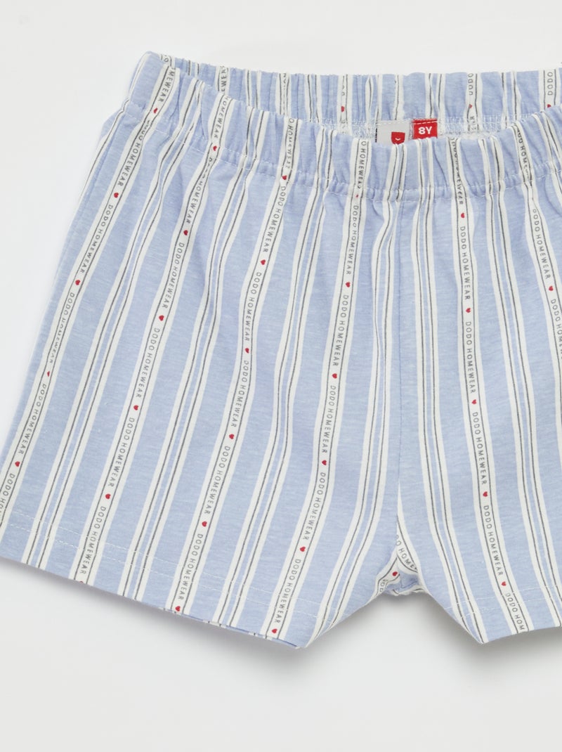 Pyjama court t-shirt + short 'Fête des mères' - 2 pièces BLEU - Kiabi