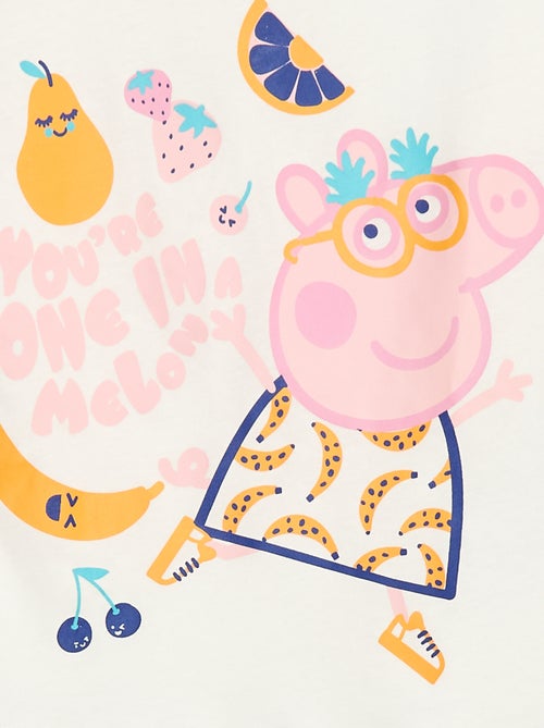 Pyjama court t-shirt + short 'Peppa Pig' - 2 pièces - Kiabi