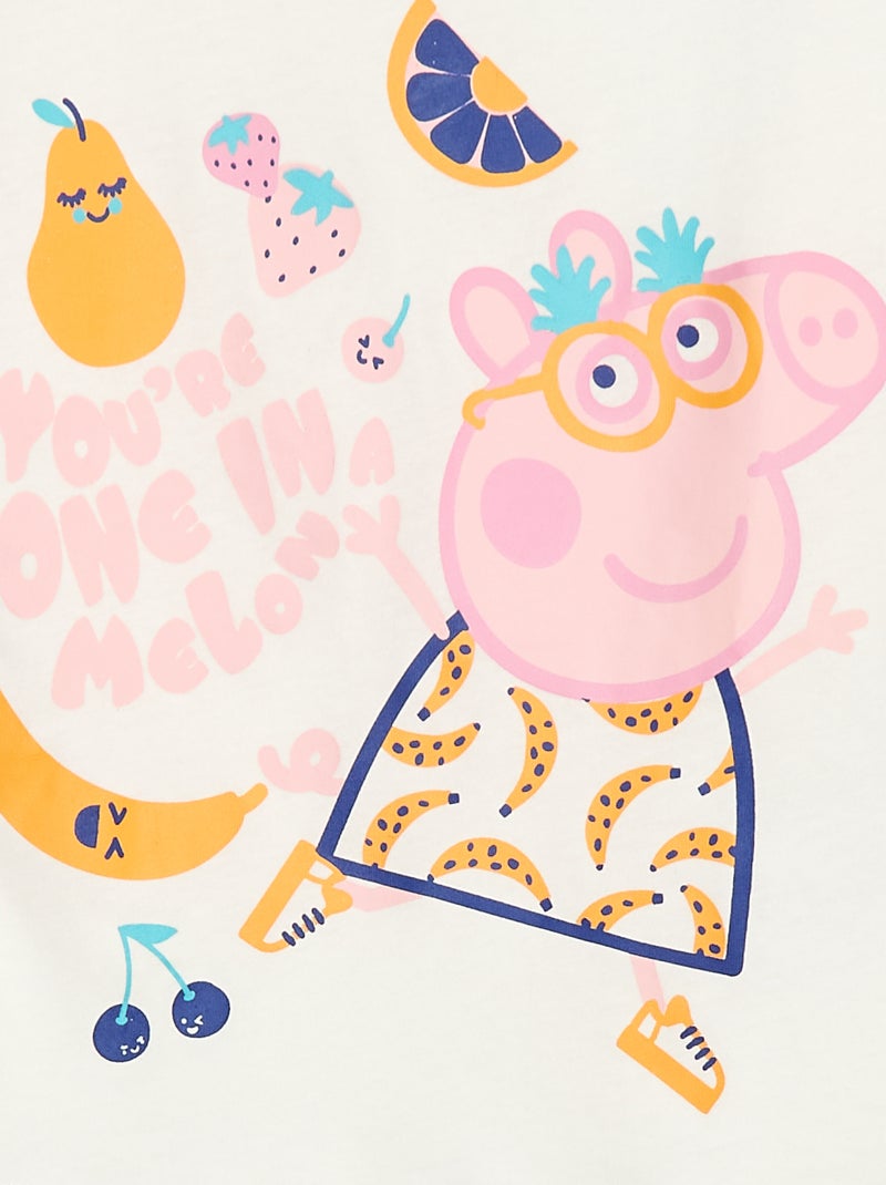 Pyjama court t-shirt + short 'Peppa Pig' - 2 pièces ROSE - Kiabi