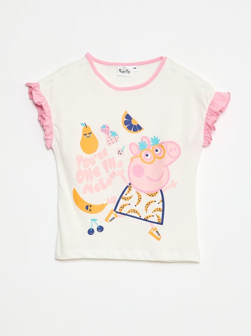 Pyjama court t-shirt + short 'Peppa Pig' - 2 pièces - Kiabi