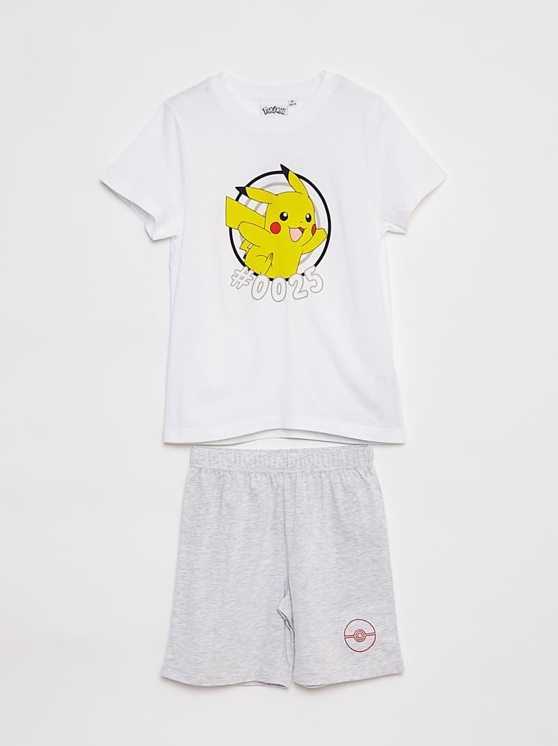 Pyjama court t-shirt + short 'Pokémon' - 2 pièces JAUNE - Kiabi