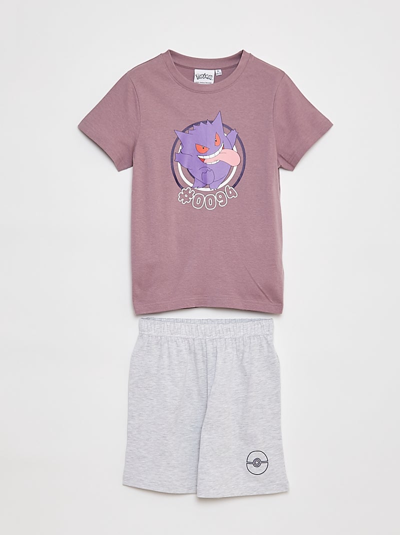 Pyjama court t-shirt + short 'Pokémon' - 2 pièces VIOLET - Kiabi