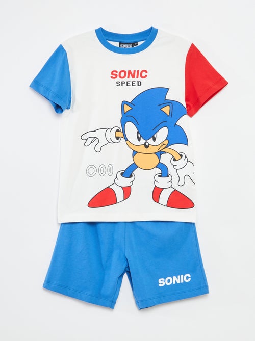 Pyjama court t-shirt + short 'Sonic' - 2 pièces - Kiabi