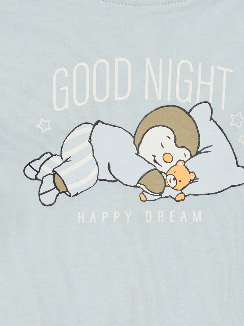 Pyjama court t-shirt + short 'Tchoupi' - 2 pièces BLEU - Kiabi