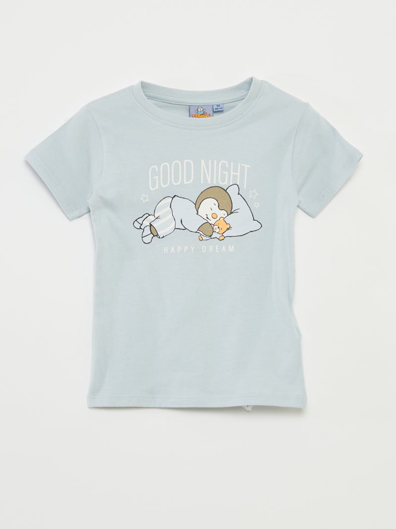 Pyjama court t-shirt + short 'Tchoupi' - 2 pièces BLEU - Kiabi