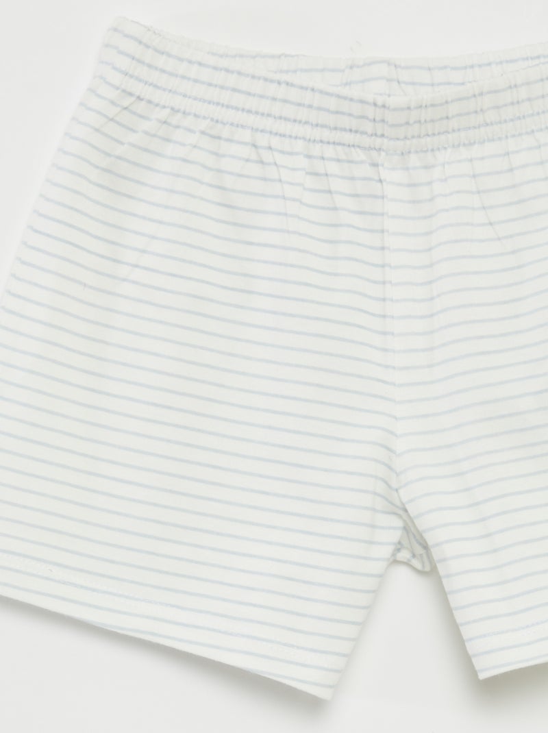 Pyjama court t-shirt + short 'Tchoupi' - 2 pièces BLEU - Kiabi