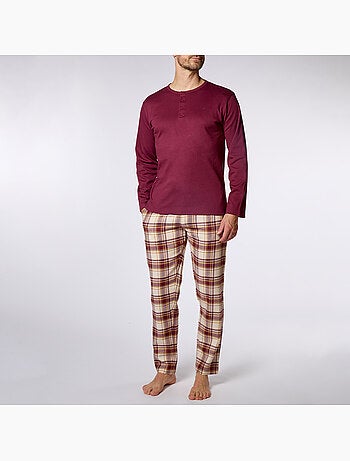 Pyjama damier bordeaux - hechter