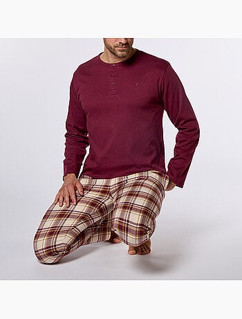 Pyjama damier bordeaux - hechter