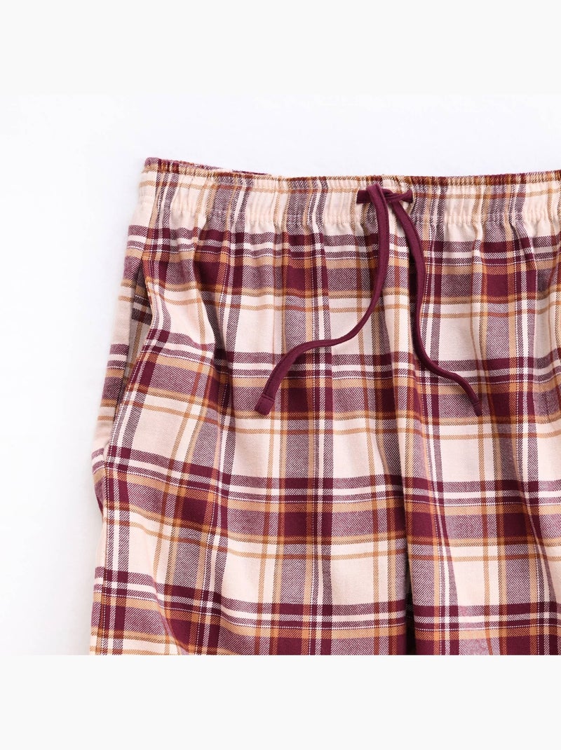 Pyjama   damier bordeaux - hechter Violet - Kiabi
