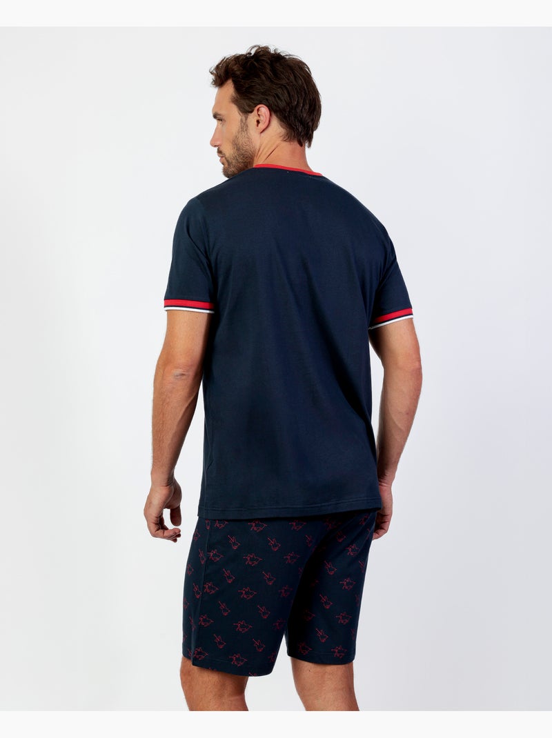 Pyjama de compétition à manches courtes pour hommes ADMAS Bleu marine - Kiabi