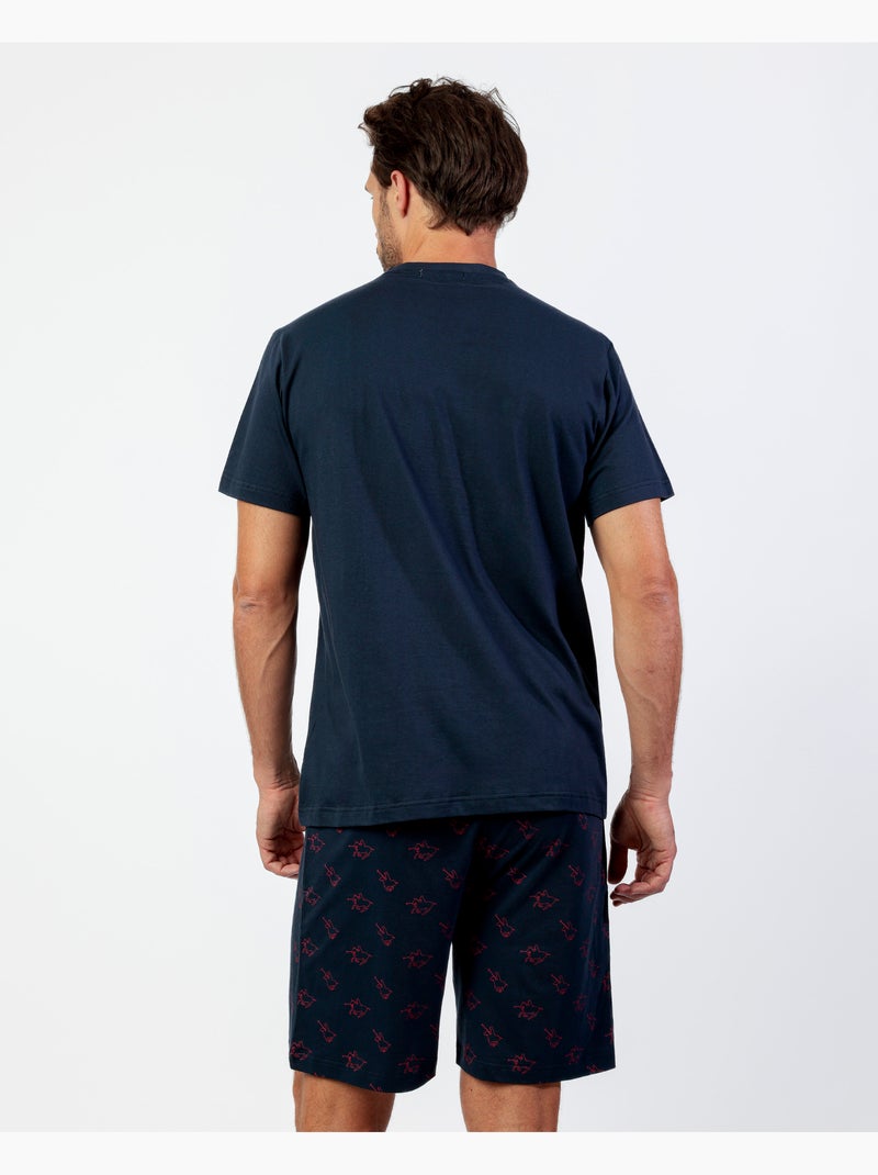 Pyjama de compétition à manches courtes pour hommes ADMAS Bleu marine - Kiabi