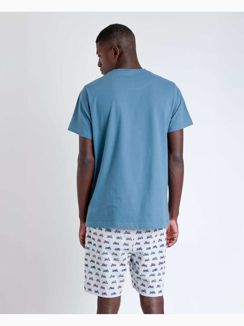 Pyjama de course à manches courtes pour homme DIVER Bleu - Kiabi