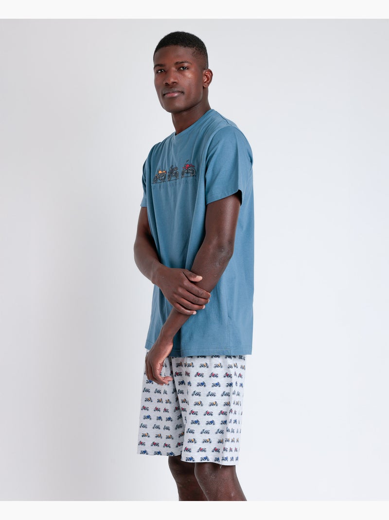 Pyjama de course à manches courtes pour homme DIVER Bleu - Kiabi