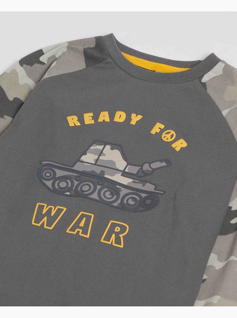 Pyjama de guerre à manches longues DIVER pour garçon Kaki - Kiabi