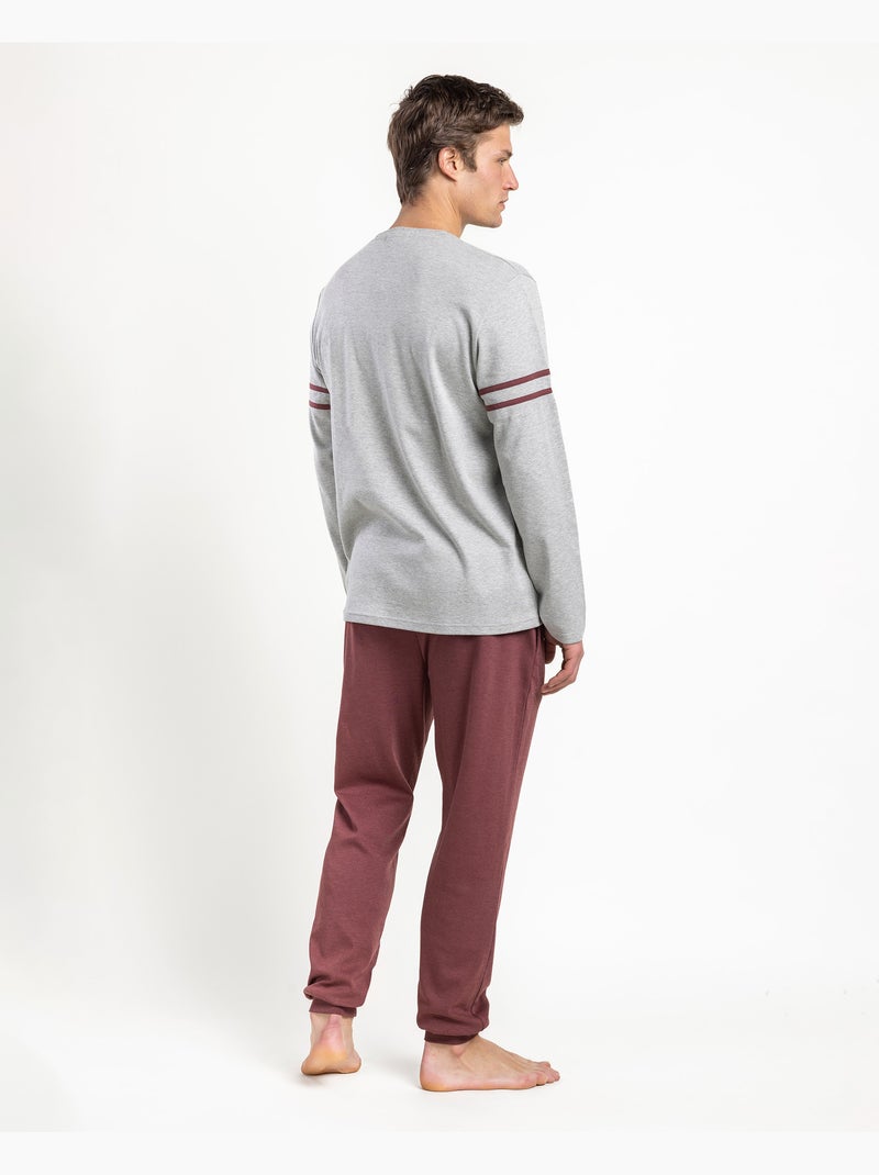 Pyjama de kayak à manches longues pour homme ADMAS Gris chiné - Kiabi