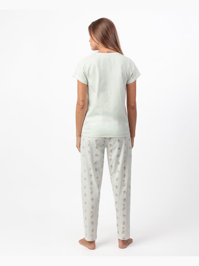 Pyjama de maternité à manches courtes Winnie Disney pour femme Vert - Kiabi